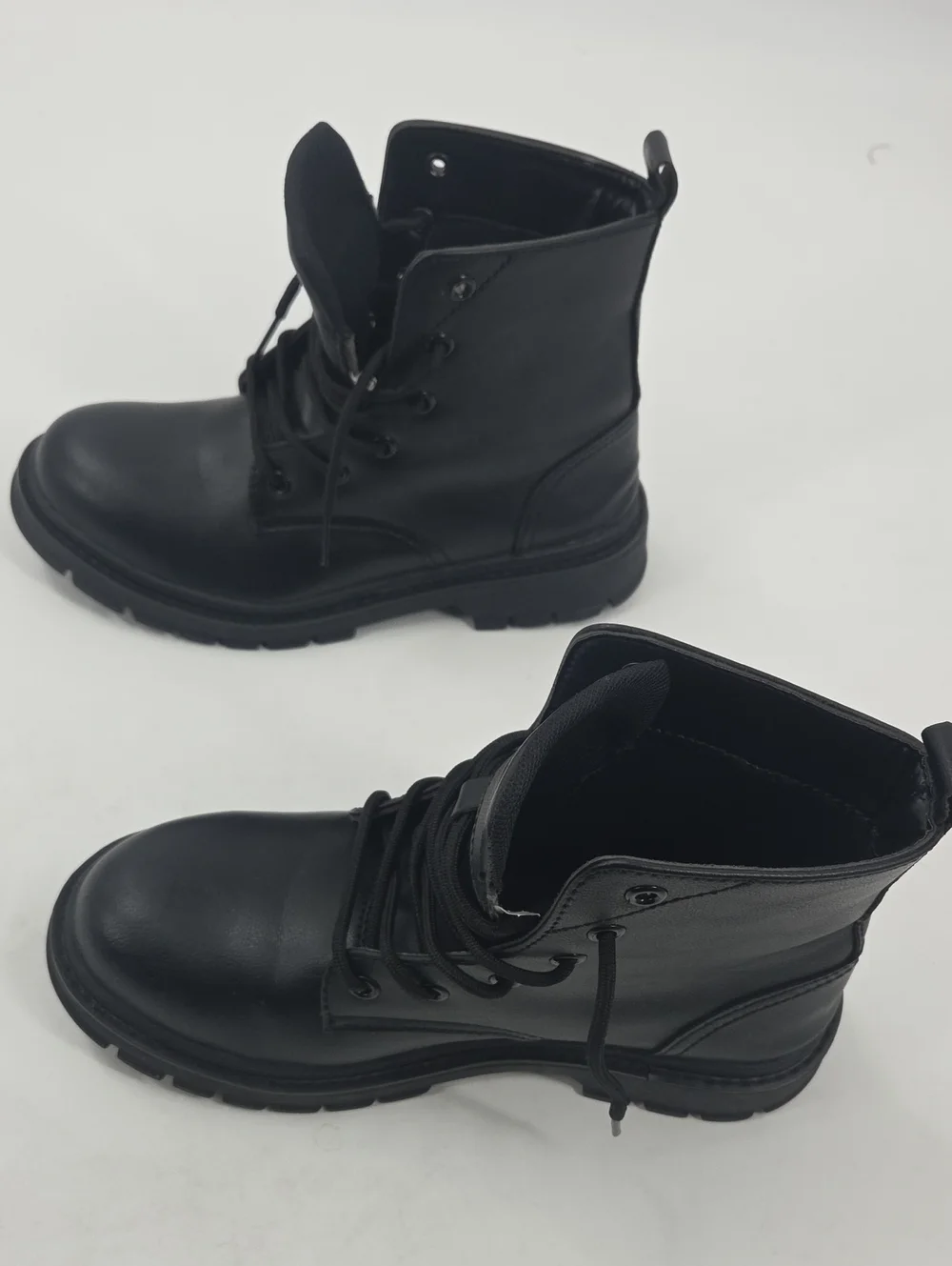 Learher Steel Toe Boots Mens 7 Womens 9